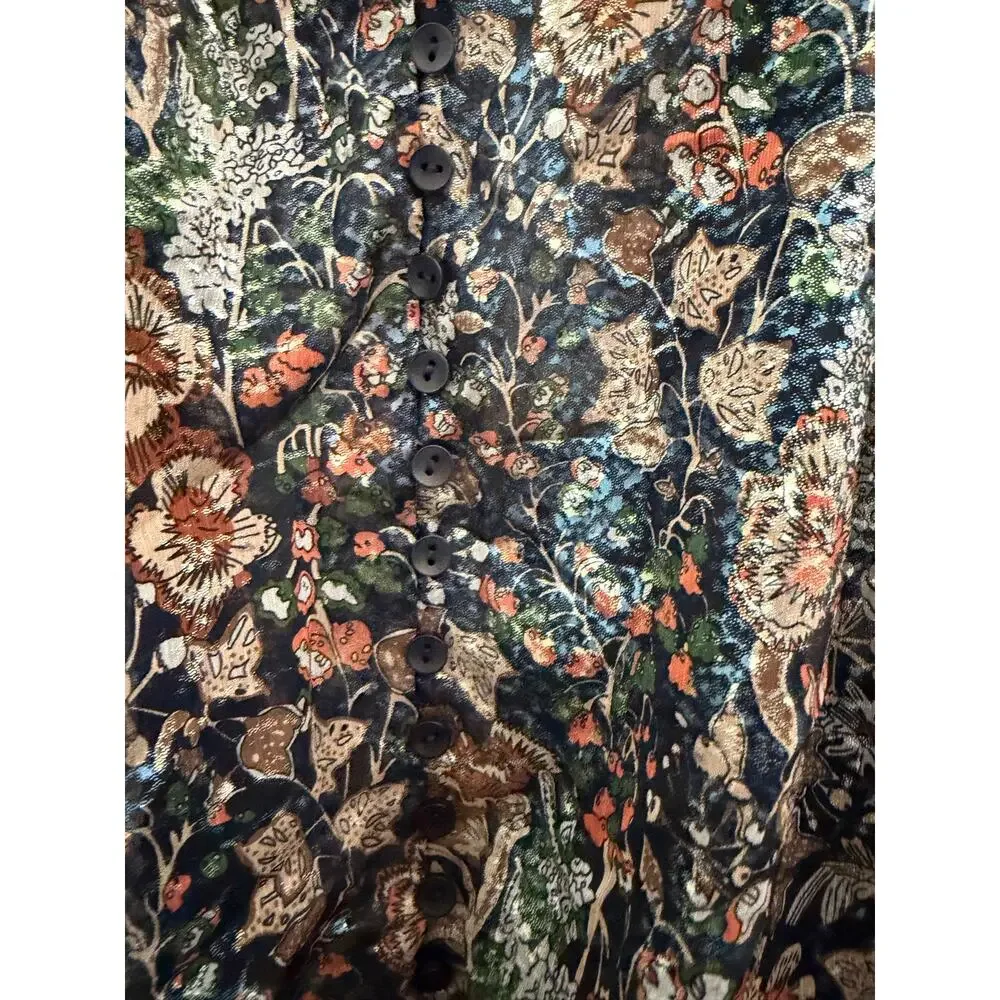 New Kourt floral long sleeve blouse size small - Picture 3 of 6